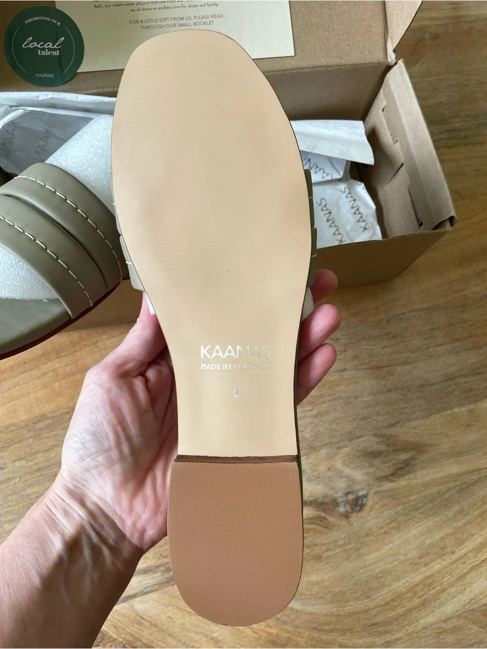 NEW Anthropologie Kaanas Maya Chunky Band Sandal Size 9 in Clay Leather